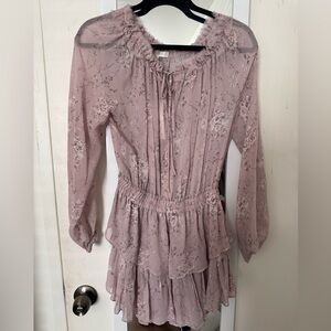 Loveshackfancy Pink Floral Mini Dress